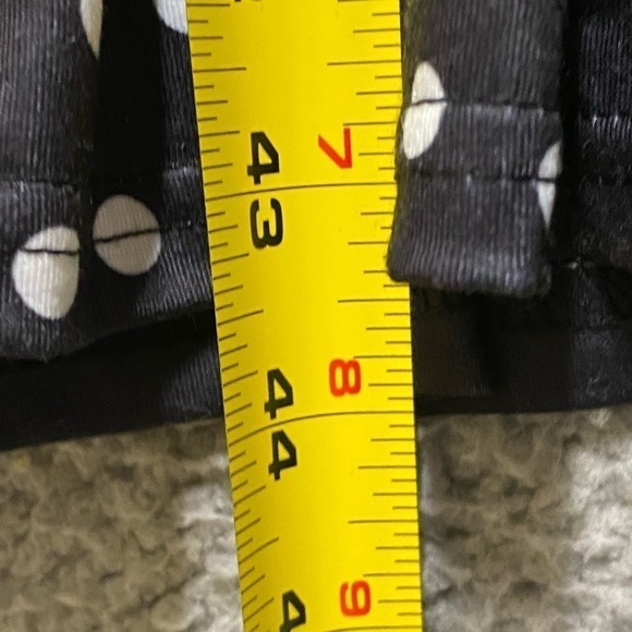 Iffei Dress Women’s Medium Black White Polka Dot Flutter Sleeve Elastic Waist - Picture 6 of 12